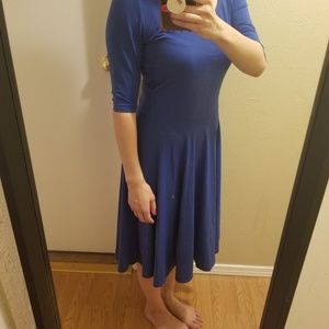 Lularoe Nicole Dress, blue (medium)